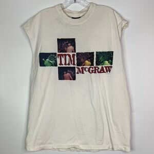 Vintage Soffes Choice Tim McGraw Spontaneous Combustion Tour Sleeveless Shirt XL